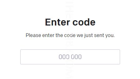 Chat GPT enter OTP code