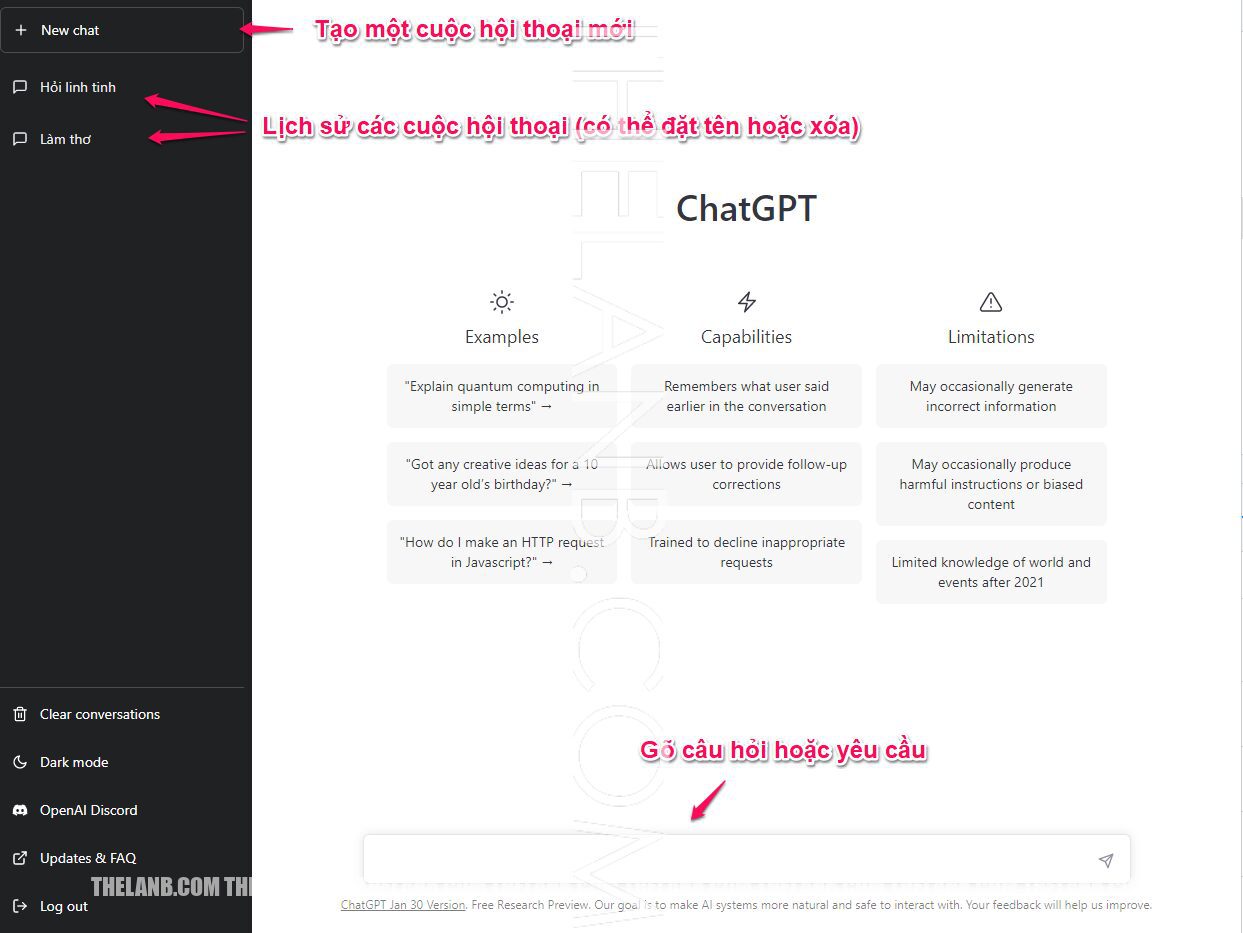 Sử dụng Chat GPT